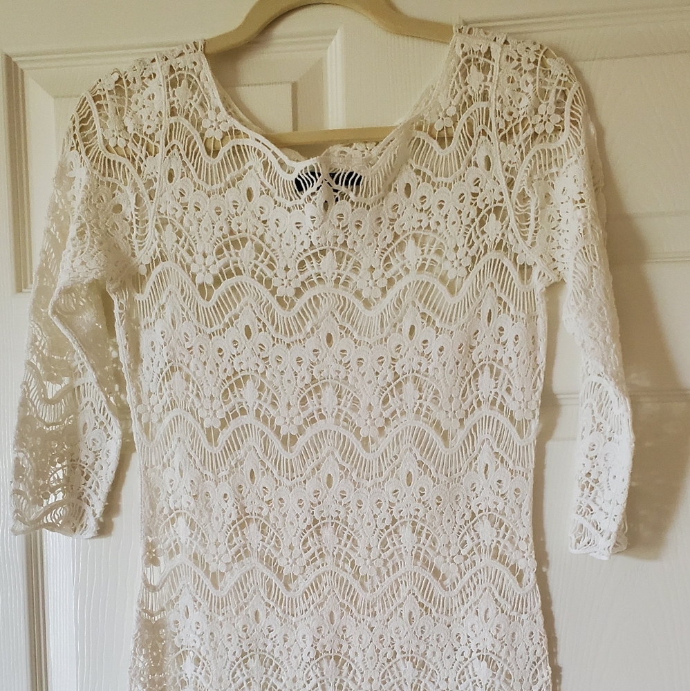 White Lauren Lace Dress